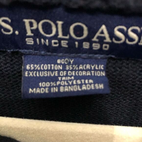 US Polo Association 1/4 Zip Sweater Nice Weight for Warmth - Picture 3 of 6